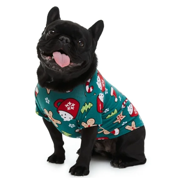 Pets Christmas Pajamas Cute Outfit Cocoa & Cookies SMALL NWT - Picture 1 of 3